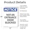 Signmission Not An Entrance Door Blocked OSHA Notice Sign, Aluminum, 12in W x 18in L, 2PK OS-2PACK-NS-A-1218-V-15145 - alternate 2